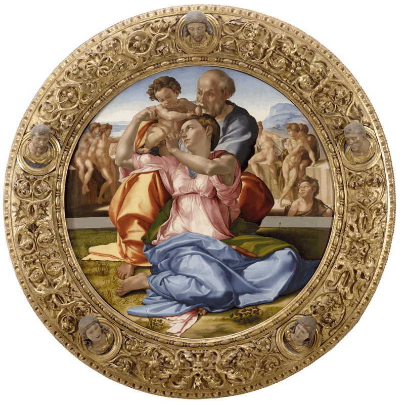 holy family michelangelo uffizi